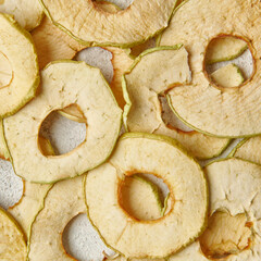 Dried fruit date detail apple on the table up view.