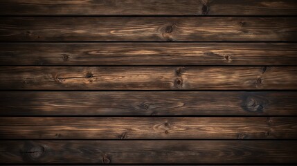 Naklejka premium Dark wooden plank background with texture and copy space
