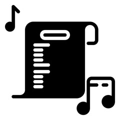 song icon, glyph icon style