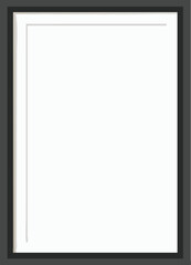 Blank picture frame for photographs. Vector illustration
