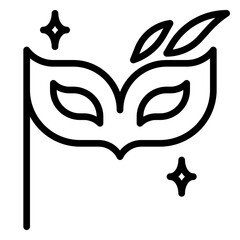 mask icon, line icon style