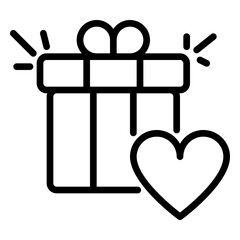 Gift icon, line icon style