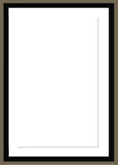 Blank picture frame for photographs. Vector illustration