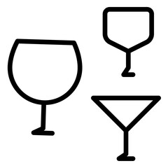 glass icon, line icon style