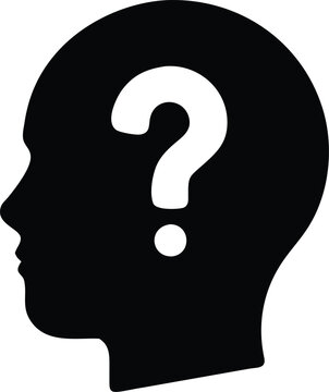 recommend clip art: Question mark on the head. Vector illustration
                    