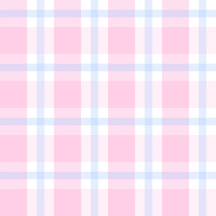 Soft Pastel Pink and Blue Plaid Seamless Pattern for Elegant and Classic Designs
