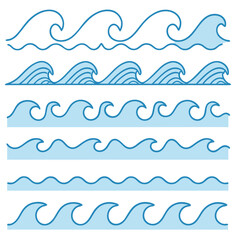 Wave icon set. Vector illustration