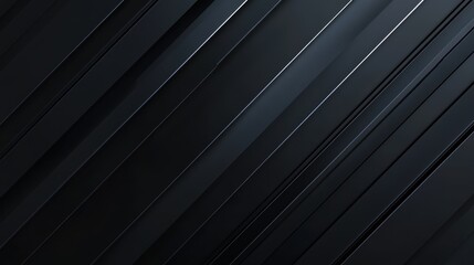 Obraz premium Abstract dark background with diagonal lines in black and gray tones, textured modern design, suitable for websites and digital media backgrounds.