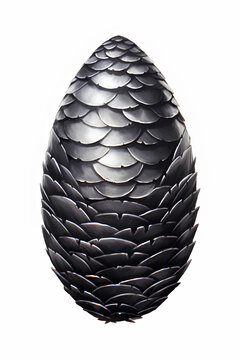 Dnd 5e dnd art style a single black dragon egg shiny scales
