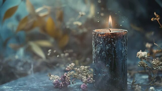 Vela de luto para celebrar el fondo de animaci&oacute;n en bucle del d&iacute;a conmemorativo 4k