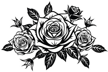 Black Rose Illustration vector