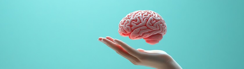 Brain model held by hand