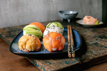Trendy sushi balls temari