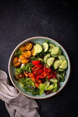 Fresh healthy organic vegetable salad