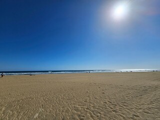 Leuchtturm und Strand von Maspalomas Kanarische Inseln
