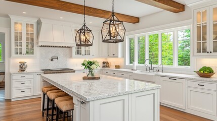 Fototapeta premium Modern Farmhouse Kitchen Interior