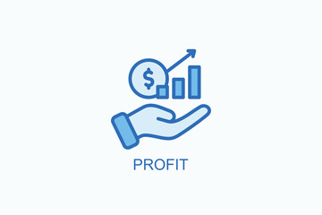 Fototapeta premium Profit Icon Or Logo Isolated Vector Illustration