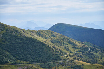 Naklejka premium TET - Route Through The Alps of Northern Italy, Agordo, Italy