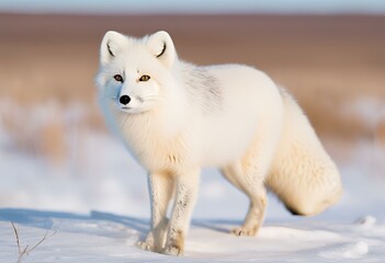 Naklejka premium arctic fox in the snow