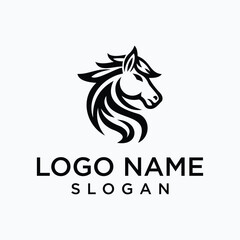 horse head logo icon design vector design template inspiration