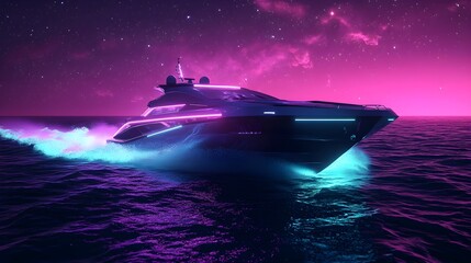 futuristic yacht