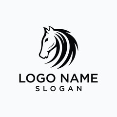 horse head logo icon design vector design template inspiration