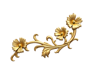 Golden decorative element, cut out
