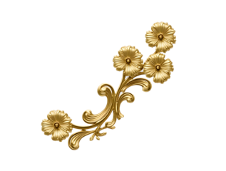 Golden decorative element, cut out