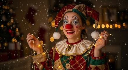 Fototapeta premium girl in carnival costume