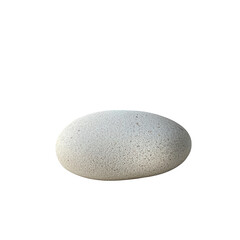  A smooth, round stone with soft textures and clean lines, symbolizing serenity and simplicity, transparent background, PNG