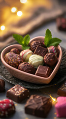 p Medium shot of a heart-shaped ceramic dish