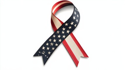 Obraz premium Patriotic Ribbon Design with Elegant Stars and Stripes