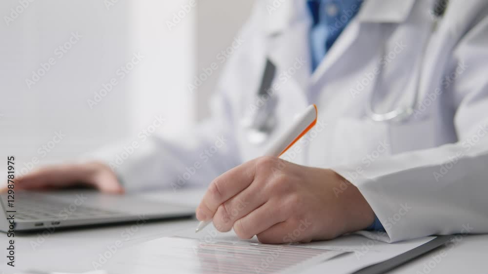 Poster a dedicated healthcare professional is actively involved in the important process of patient documen