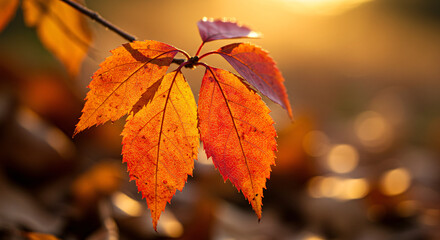 Fototapeta premium red autumn leaves