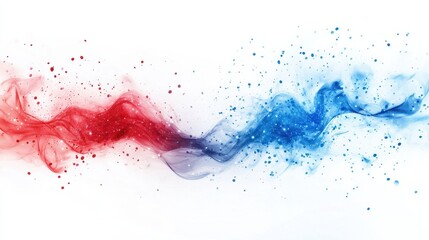 Fototapeta premium Twinkling Patriotic Confetti Raining on a Clear White Background