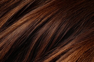 Fototapeta premium A rich, textural close-up of dark brown animal fur with intricate details and subtle variations in color, creating a warm and luxurious abstract pattern.