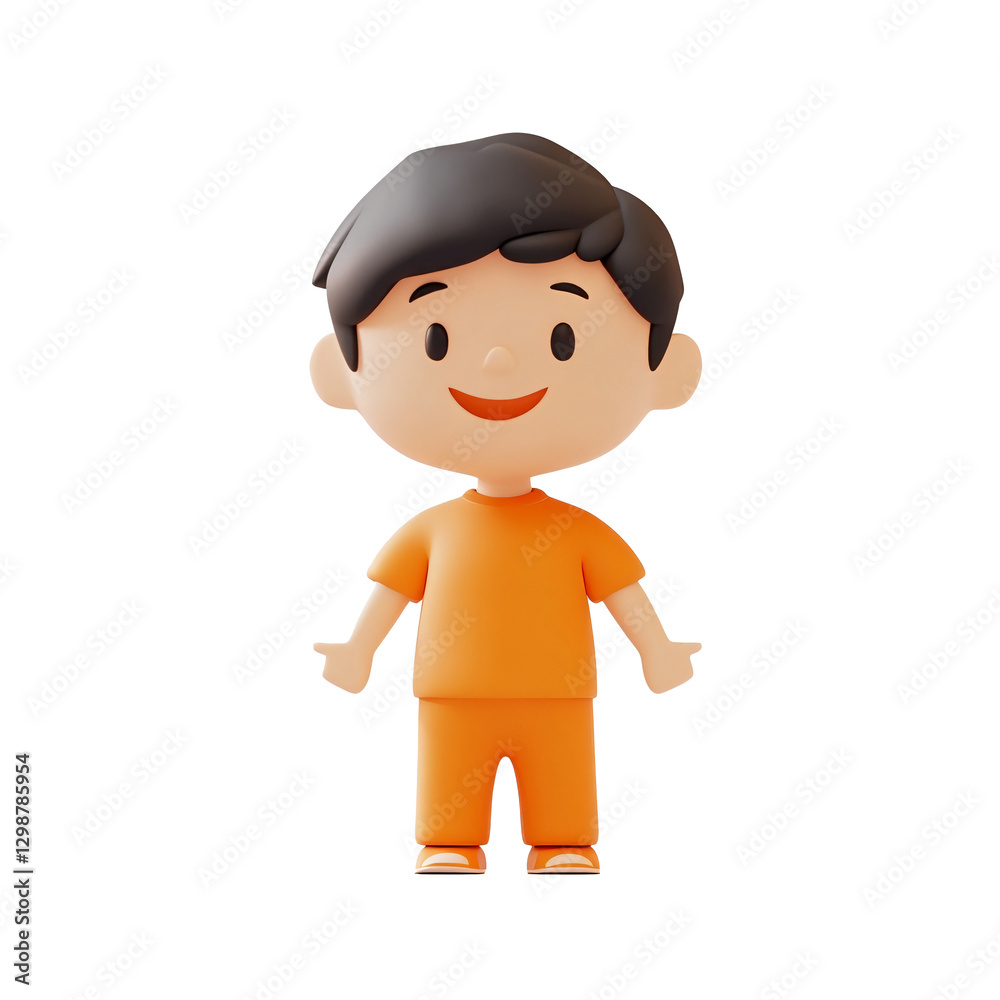 Poster classic toy of a young boy with bright features and playful design ideal for sparking imagination in