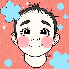 Obraz premium Cartoon illustration of a boy character