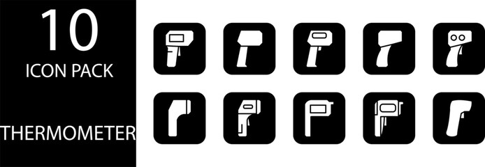 thermometer set icon design