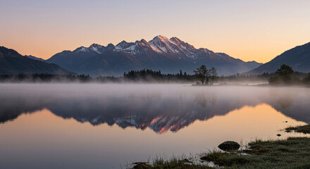 Fototapeta premium sunrise in the mountains