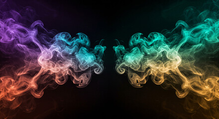 Obraz premium smoke on black background