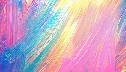 iridescent pastel brushstroke texture with vibrant pink, blue, and yellow hues, perfect for modern abstract background