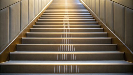 Staircase bathed in golden light ascends to an unseen destination.
