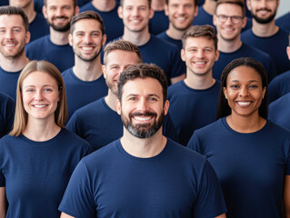 Obraz premium Team collaboration event professional group portrait in office setting