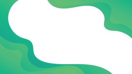 Simple green background . modern wavy background