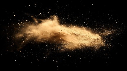 Dynamic Explosion of Shimmering Powders Scattering