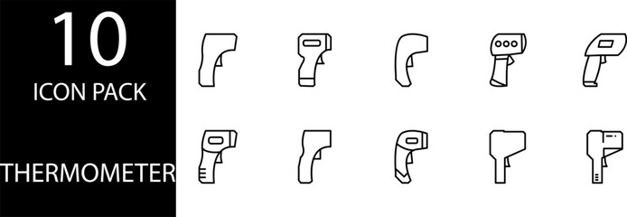 thermometer set icon design