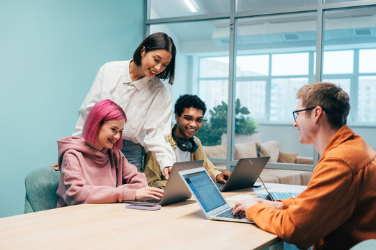 young programmers working on a new project for a start up business.