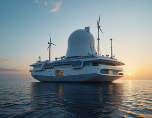Naklejka premium Floating Nuclear Reactor – A Revolution in Clean Energy