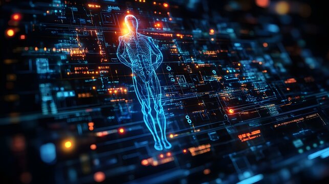 AI-powered medical diagnosis with 5G cloud computing, futuristic healthcare technology, high-resolution vector art